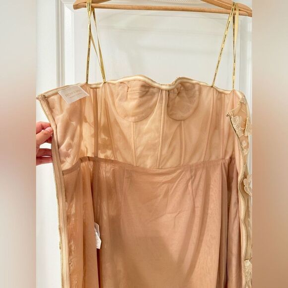 Bronx and Banco Strapless Floral Maxi Dress in Cream - Picture 11 of 15